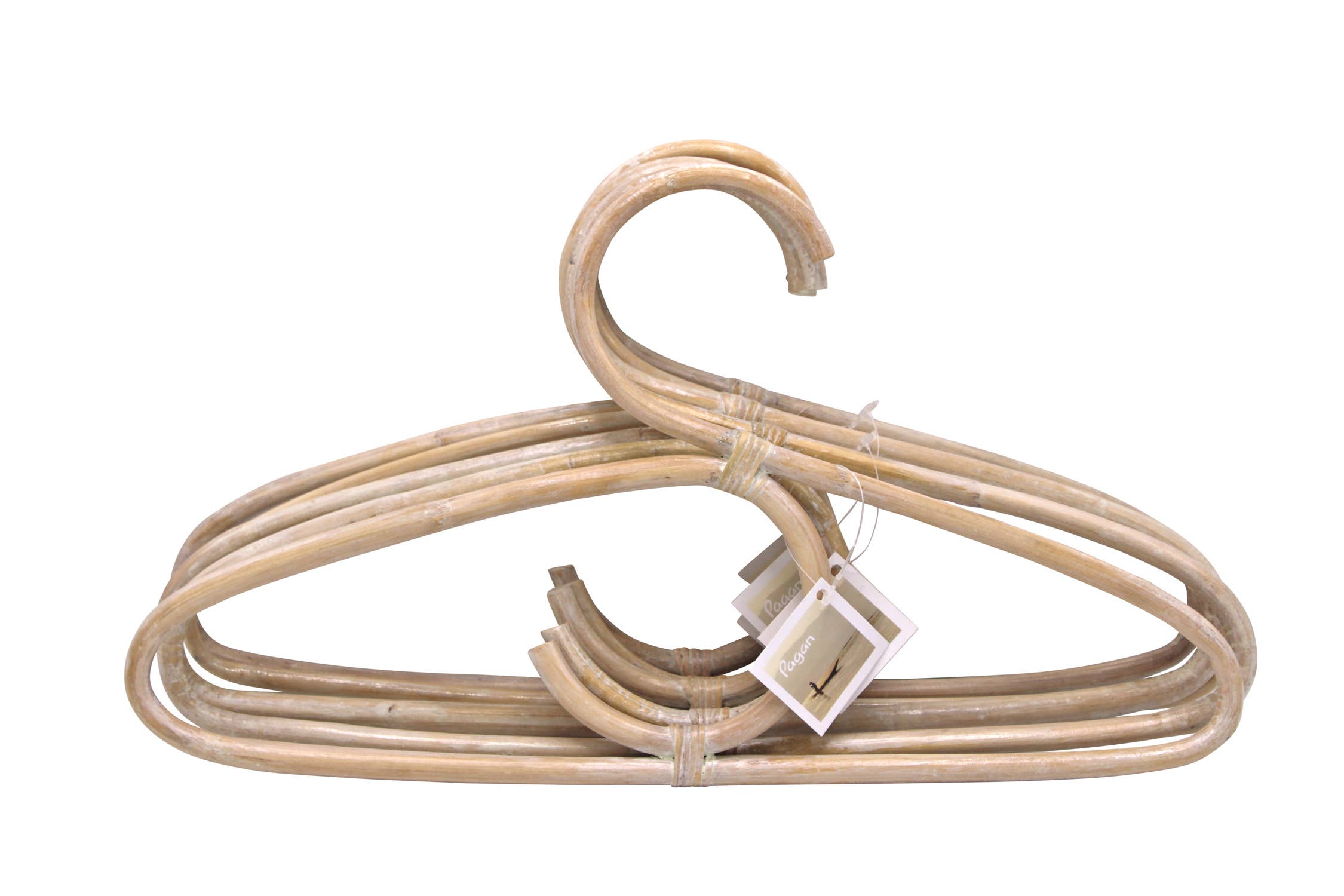 Pagan - Vendita all'ingrosso Appendiabiti - Set di 5 appendini Tauw in rattan per adulti1