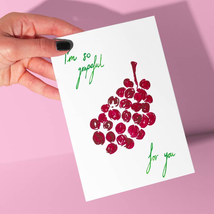 Tecari Designs – wholesale Thank you card – I'm so grapeful for you - Thank you card | Appreciation card