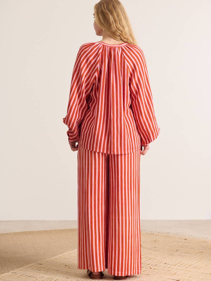 rosa Blusa às riscas - VERO para venda a revendedores na Faire3