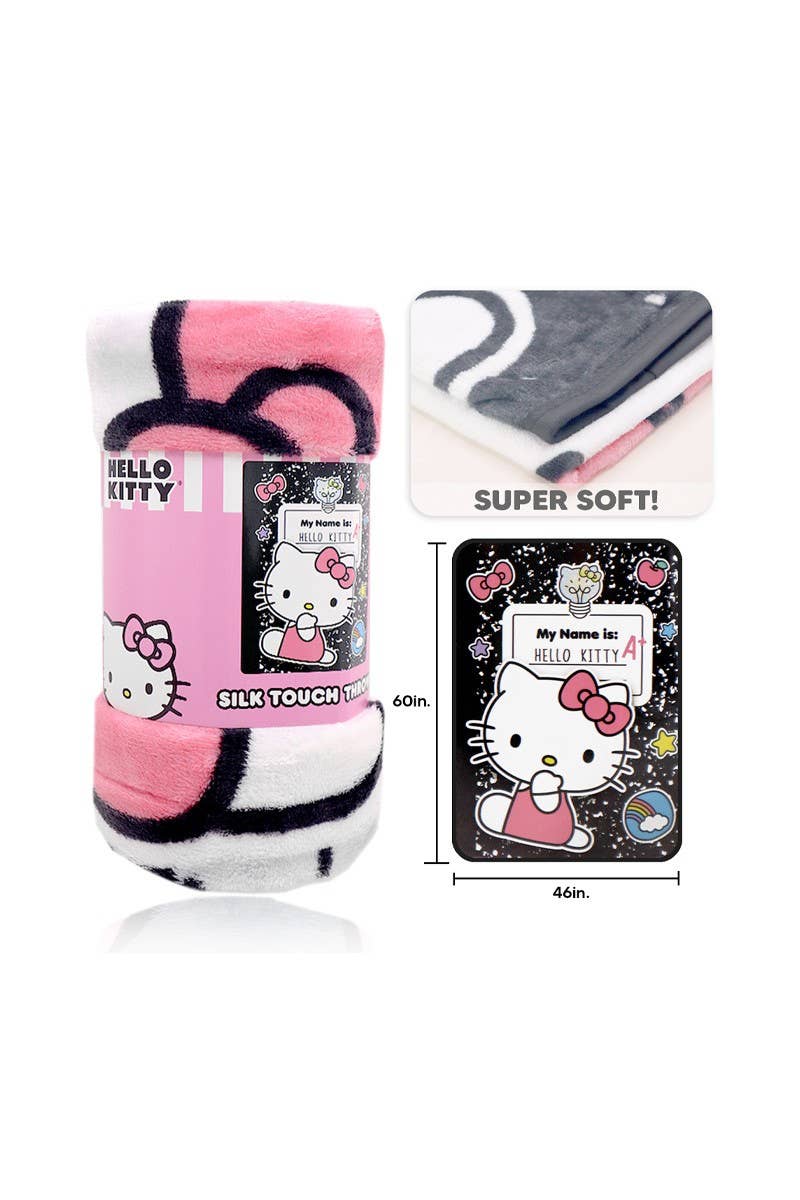 PINEAPPLE Beauty - Vente Plaids - UPD SMHI Couverture en peluche Hello Kitty Silk Touch - 6 pièces1