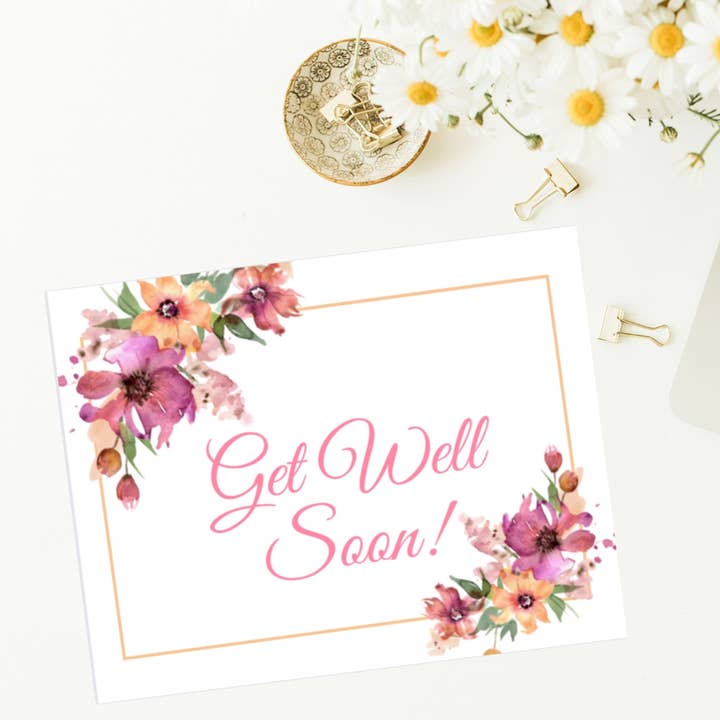10 Card Set - Spring Floral Get Well Cards for wholesale by Infectious Design Co.