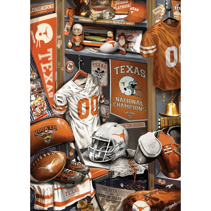 Masterpieces Puzzles - Wholesale Puzzle - Adult - Texas Longhorns - Locker Room 500 Piece Jigsaw Puzzle1