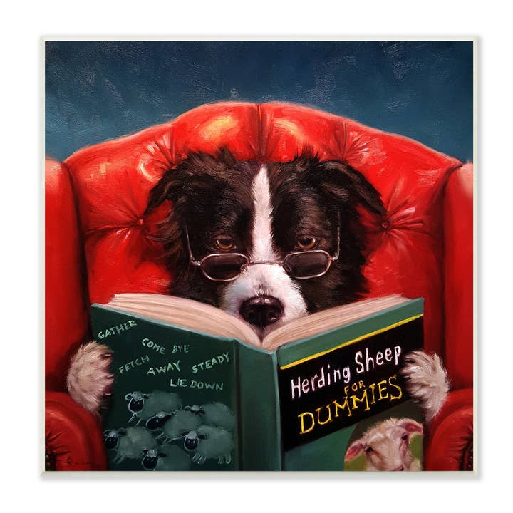 Stupell Industries - Vendita all'ingrosso Targa da parete - Targa da parete per manichini da lettura per cani da pastore