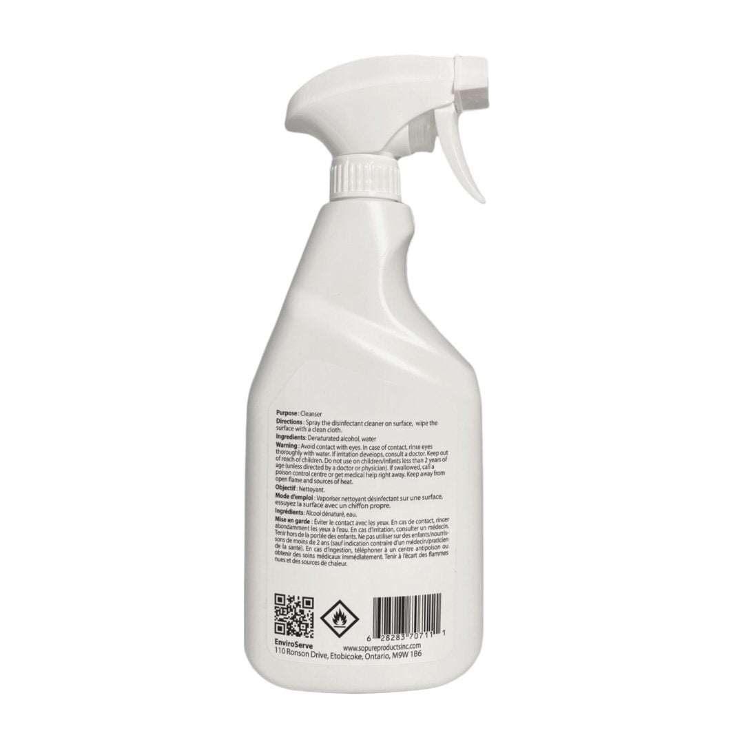 SoPure - Wholesale Universele reinigginsspray - SoPure 70% Ethylalcoholspray (800 ml), doos van 32