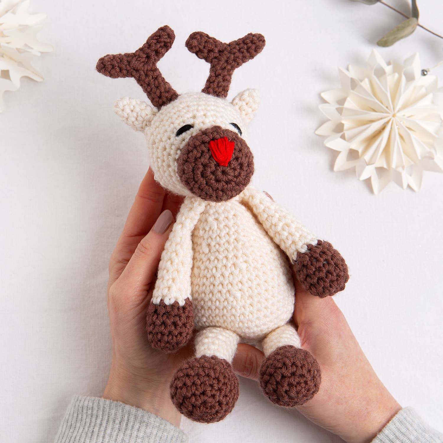 Wool Couture Company - Wholesale DIY Craft Kit - Raphael the Reindeer Easy Crochet Kit1