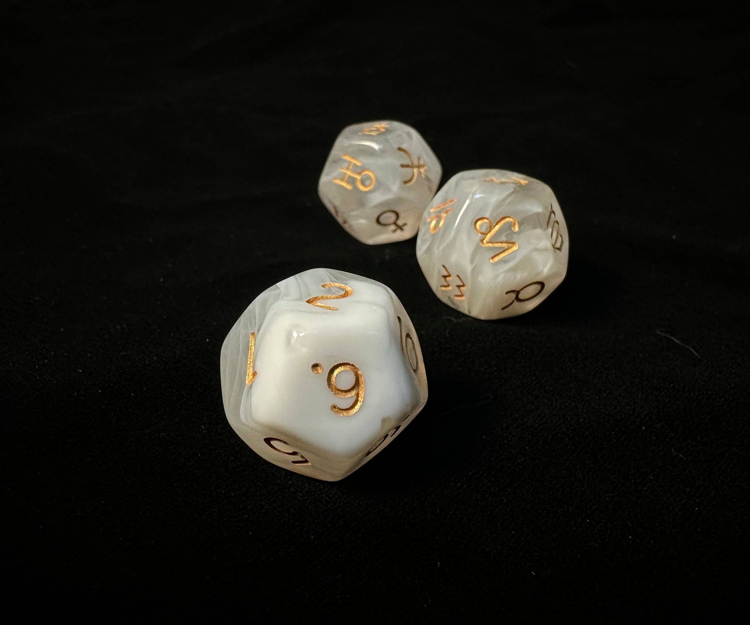 Vermilion Collection - Wholesale Dice - Meteodice Galaxy-Themed D12 Astrology Dice4