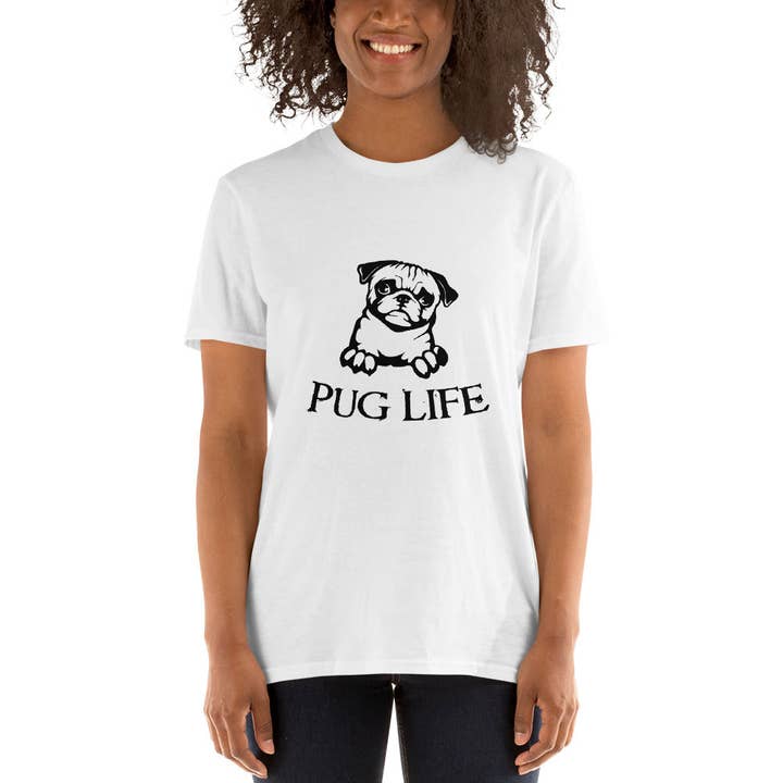 Pug life Unisex-T-Shirt für den Großhandel von Souverista