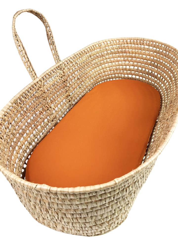 Rustic Orange Cotton - Custom Made Fitted Sheet for wholesale by Wendy Anne