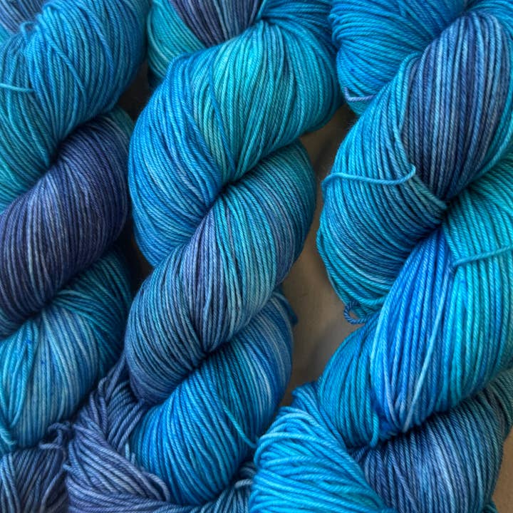 The Yarn Cabin DBA Purls & Pines Yarn - Wholesale Yarn - Sky Blue Waters Hand Dyed Yarn1