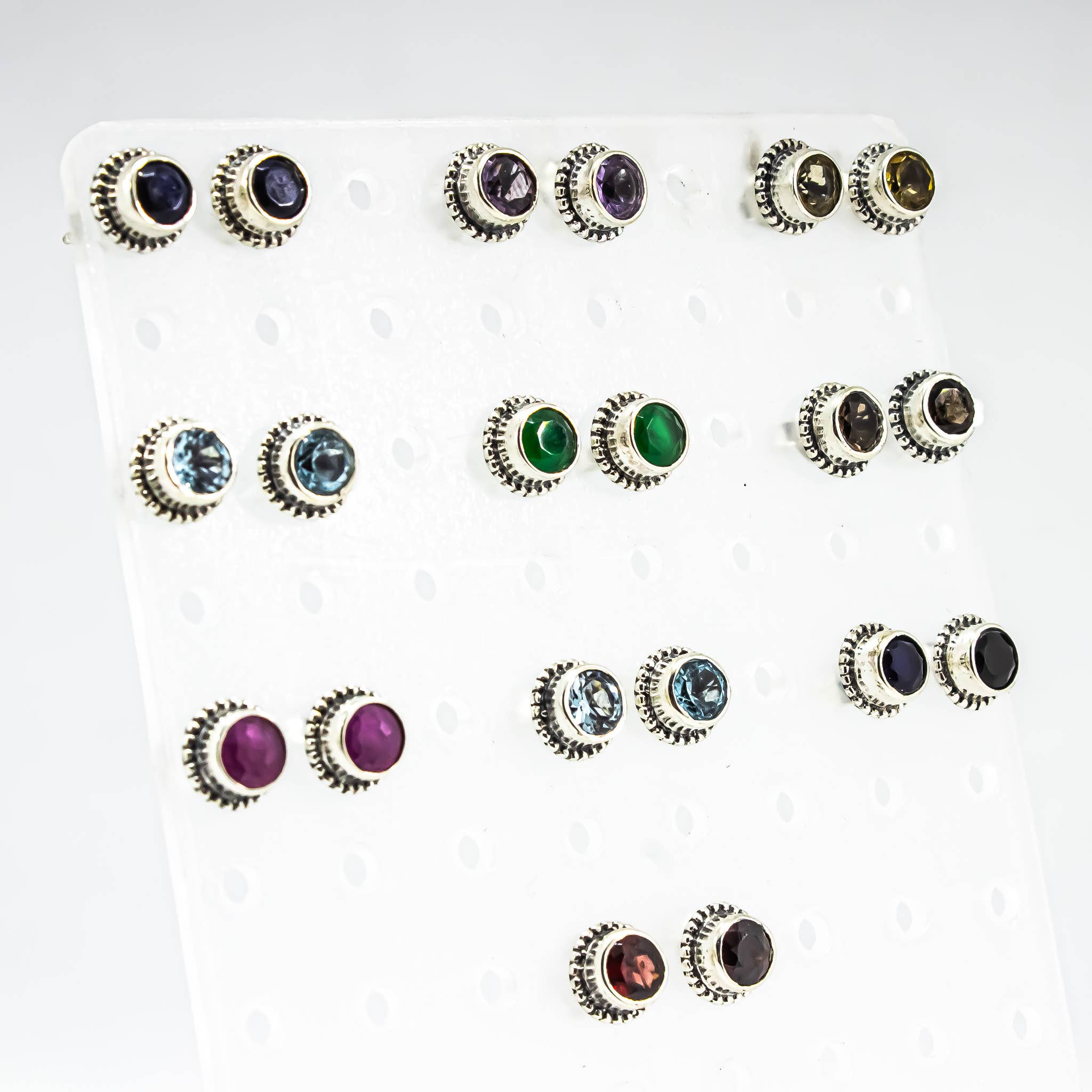 Quasar Gems USA - Wholesale Stud/Post Earrings - Gemstone Stud Earrings Sterling Silver 925 2