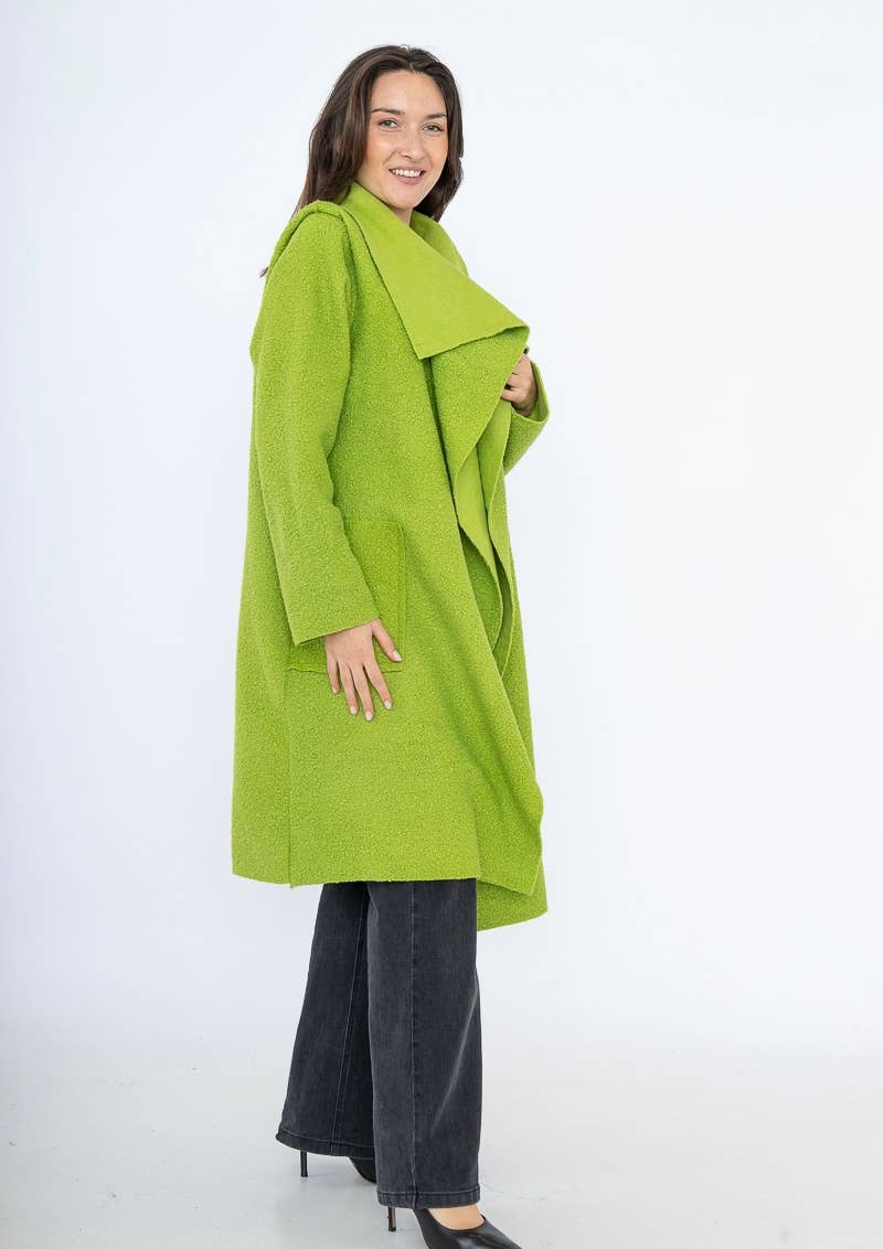 LINEN & COTTON HOUSE - Vente Manteau – femme - VESTE BOUCLETTE MATIERE RESPONSABLE + SIZE  35122 43