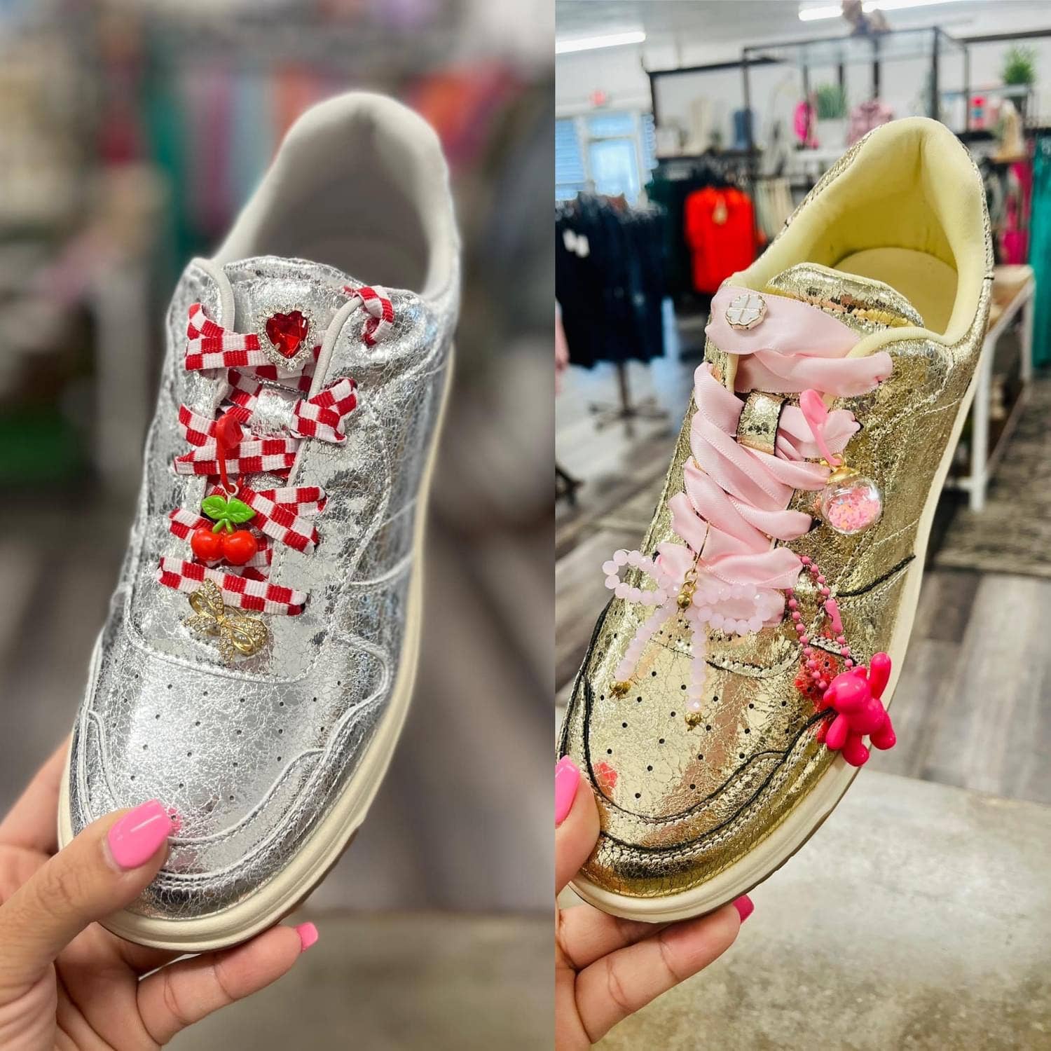 Freely Cece LLC - Wholesale Shoe Jewelry - Women's - Shoe Charms Trendy Sneaker Jewels Shoelaces & Charm Set 6