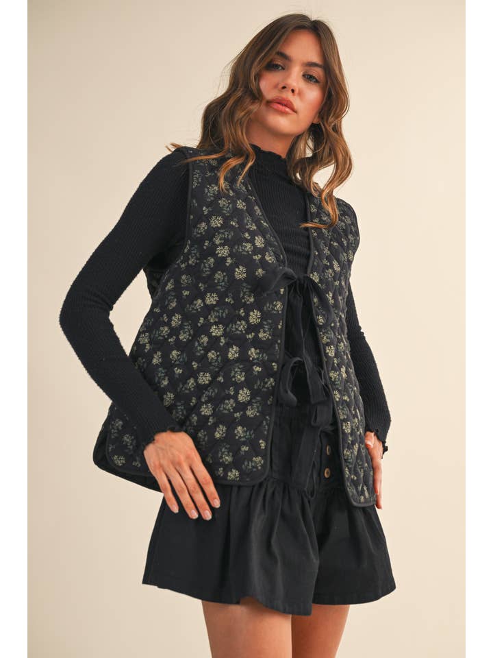 Klesis - Wholesale Outerwear Vest - Women's - IJ1566 FRONT TIE QUILTED VEST8