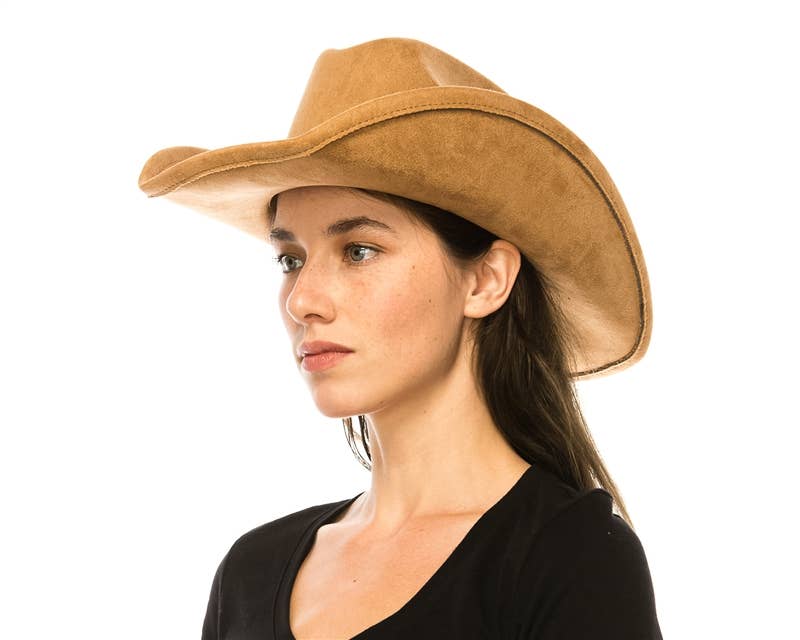 DNMC - Wholesale Cowboy Hat - Women's - Cattleman Cowboy-Cowgirl Hat - Vegan Suede - Many Colors!16