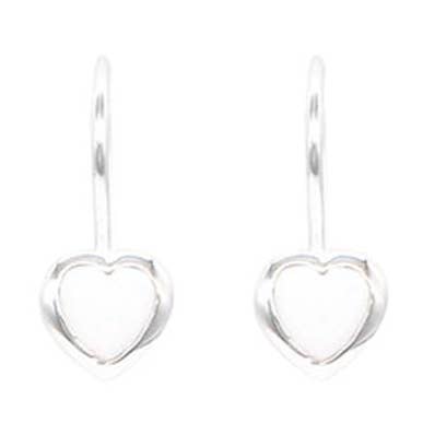 St Heart Opal Hook ER White for wholesale by Fabienne