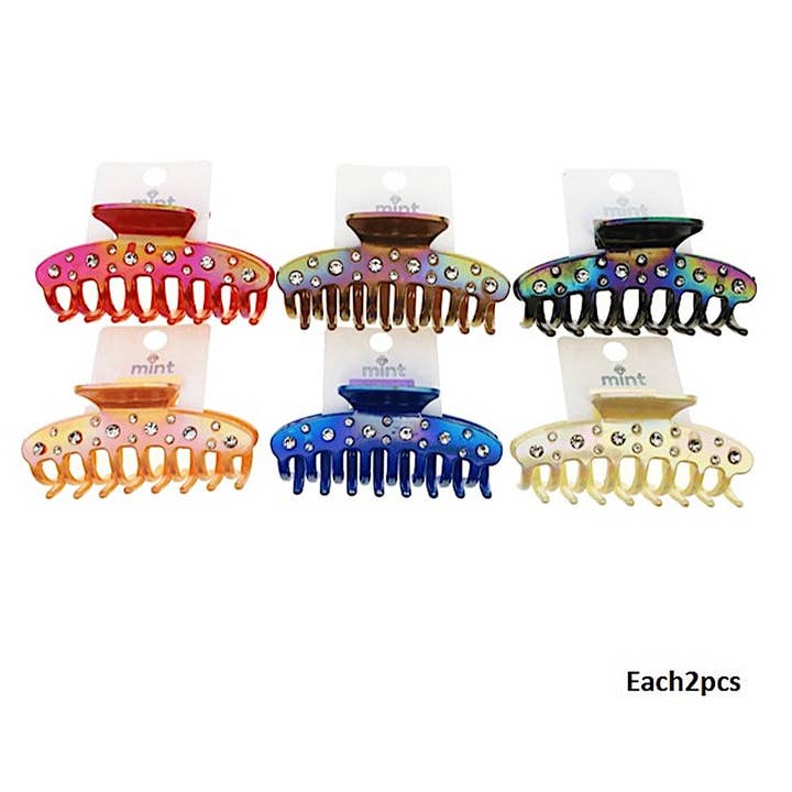 Atlas Fashion - Wholesale Hair Clip - Women's - Iridescent Oil-Slick Claw Clip1