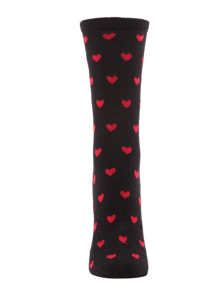 Infinity Classics International Inc. - Wholesale Socks - Women's - MeMoi Hearts Cashmere Blend Crew Socks1