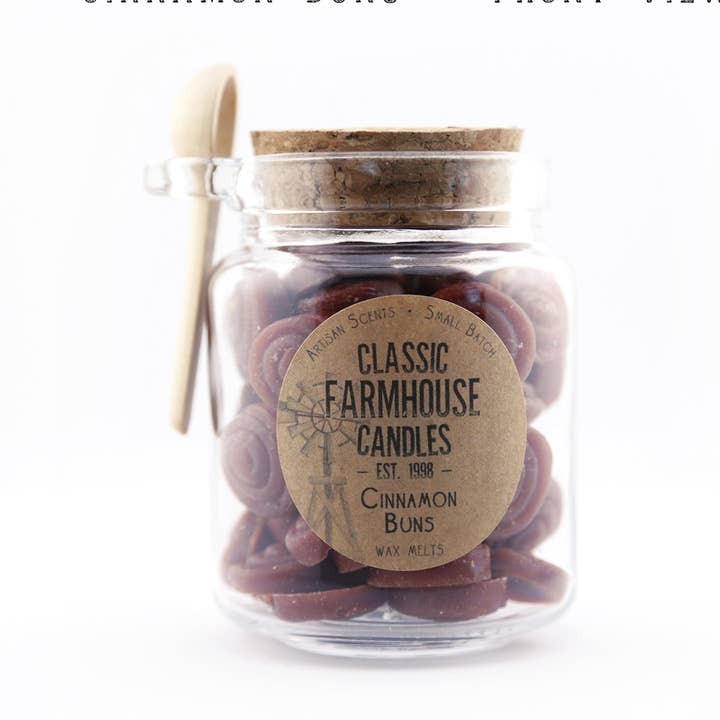 NEW! Classic Wax Melt Jar - Cinnamon Buns for wholesale by Classic Farmhouse Candles
