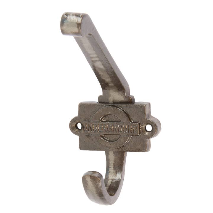 Gancho para sombreros y abrigos del metro de Londres, 55 mm de ancho x 100 mm de alto, sin procesar para venta al por mayor de Rinkit Ltd