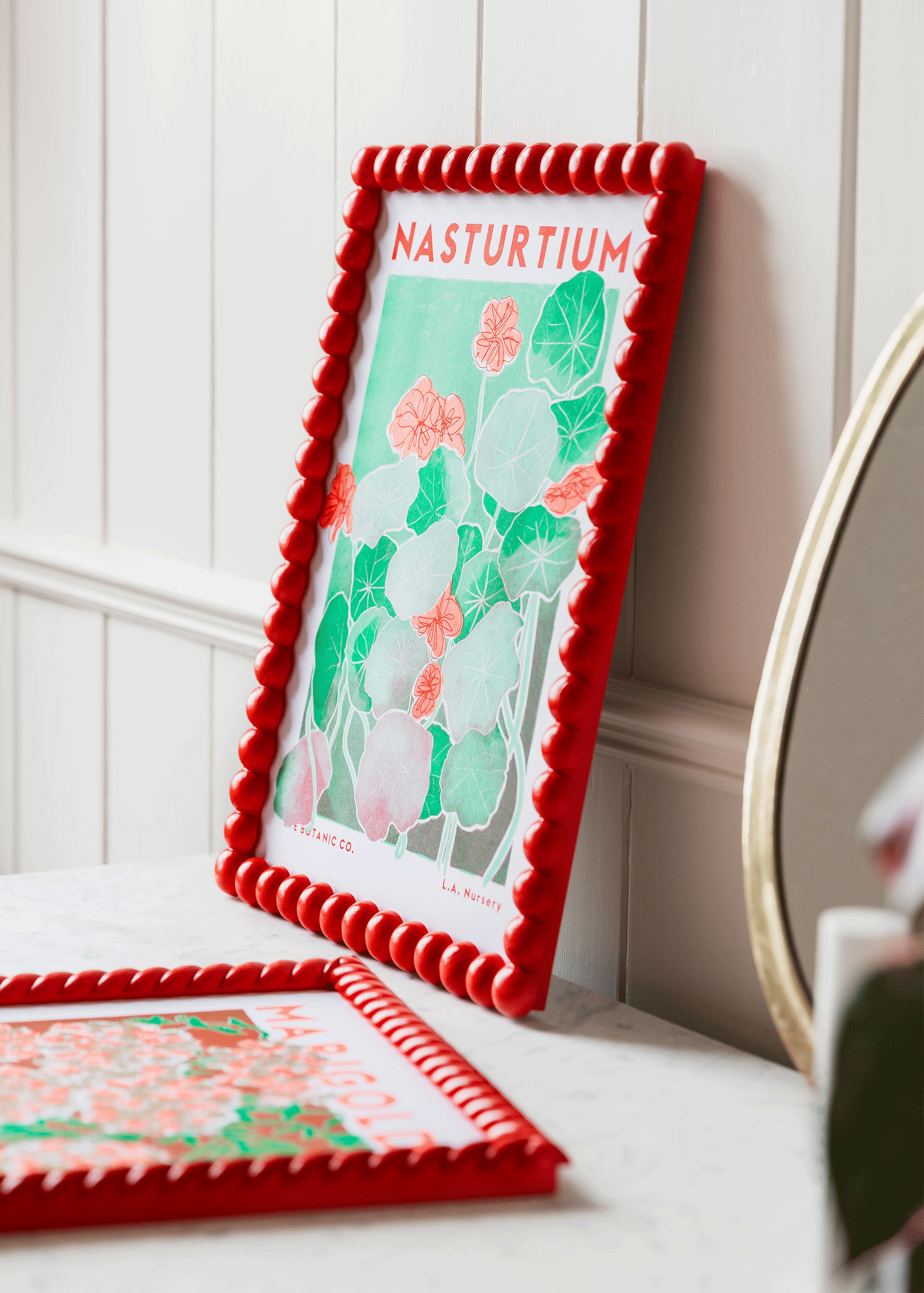 Eve Print Studio. - Wholesale Art Print - Nasturtium Flower Risograph Print1