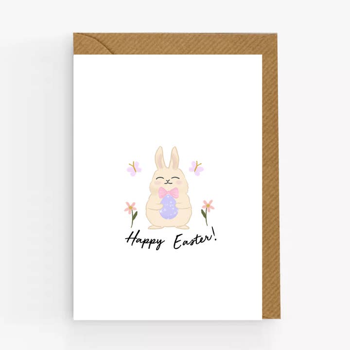 Cute Easter Bunny Card for wholesale by Moonbean Designs