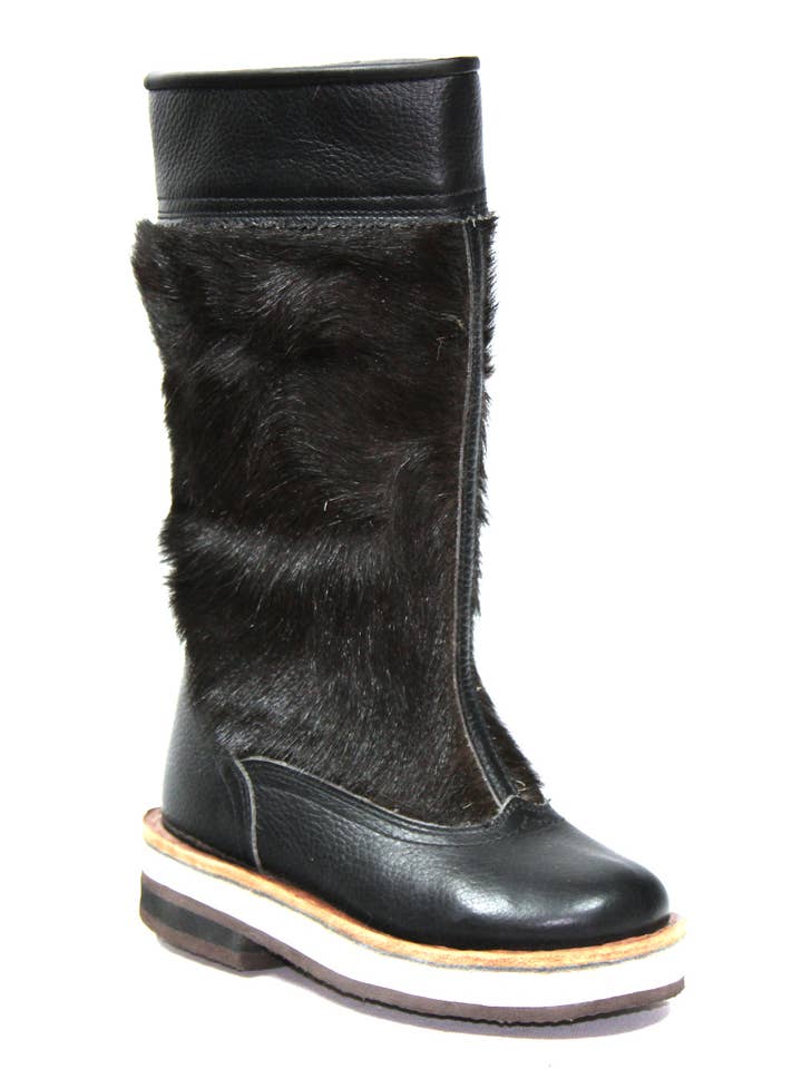 Black Fur Boots M2 for wholesale by Mongulai