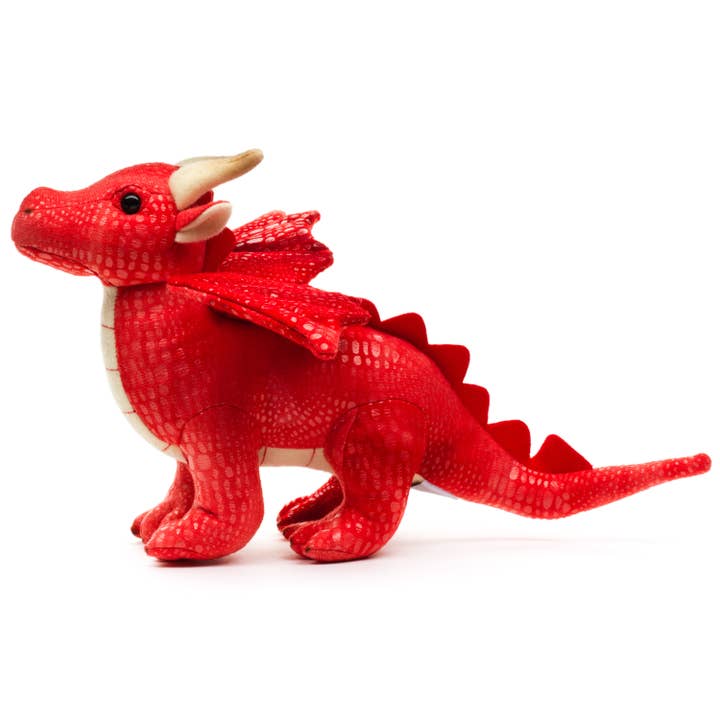 Uni Toys - Vente Peluche – enfant et bébé - Dragon rouge - 26 cm (longueur) - doudouille/peluche