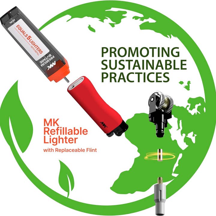 MK Lighter Company – wholesale Lighter – MK Lighter 9G Flint Strike Refillable Lighters (Hue-50 Packs4