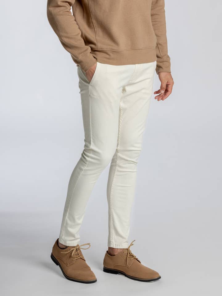 LIGHT BEIGE SKINNY BASIC CHINO for wholesale by CELOPMAN