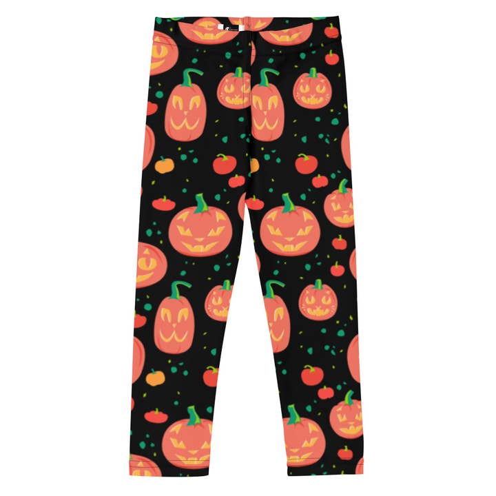 Cat O' Lantern Kid's Leggings for wholesale by Plenilune