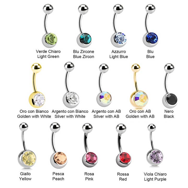 Awaken - Wholesale Belly Ring - Crystal Navel Piercing - PD-009