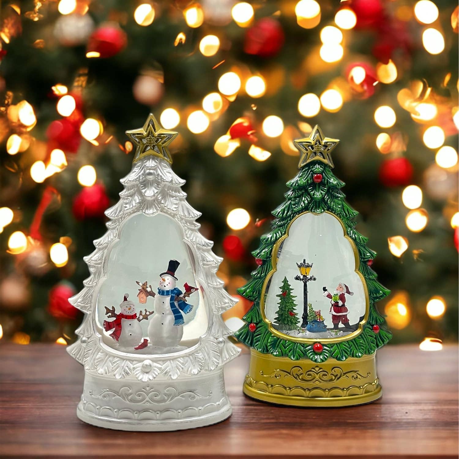 SINT - Wholesale Christmas Decoration - Christmas Musical Lighted Water Glitter Snow Globe Lamp11