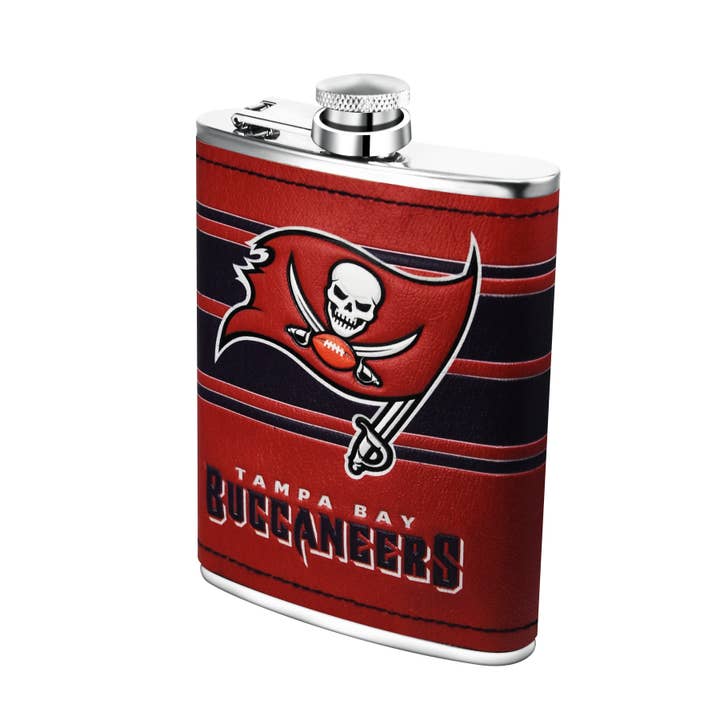 NFL Tampa Bay Buccaneers 8oz Stainless Steel Hip Flask Set for wholesale by Simran International