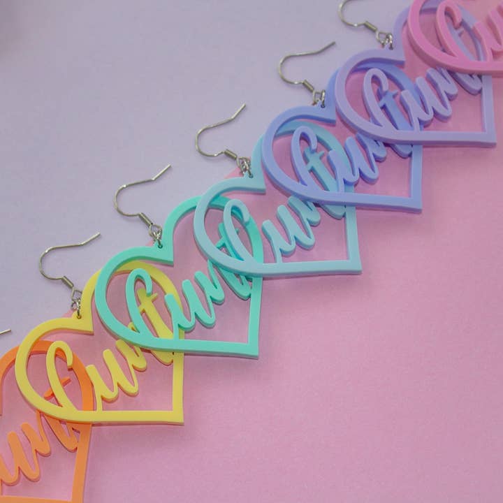Kitschy - Wholesale Dangle Earrings - Kitsch Cunt Earrings Laser Cut Acrylic | Made in Scotland2