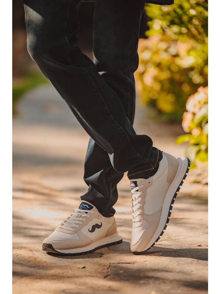 Blank Orion Model White Combined Fabrics Sports Shoe for wholesale on Faire