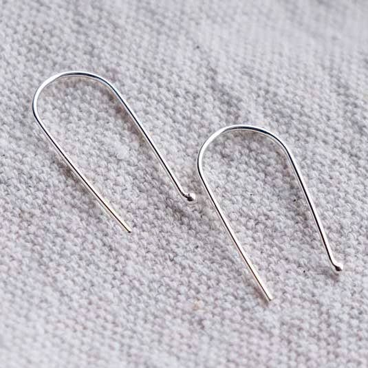 Silver Arc Hooks for wholesale by Glass Sky Jewelry