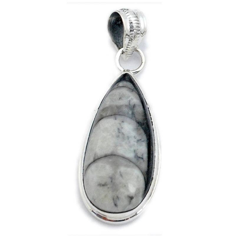 La Boîte à Cailloux - Wholesale Individual Charm/Pendant - Orthoceras pendant Morocco AAA silver 9250