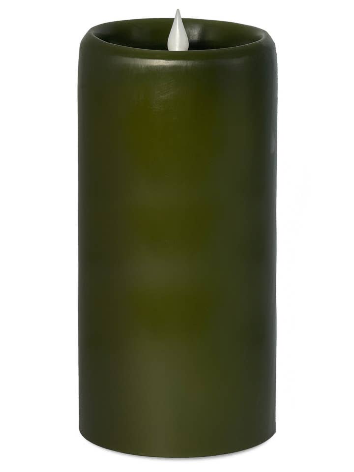 4" x 10" Illure Wax Pillar, Holiday Spruce for wholesale by Tremont Floral Supplies