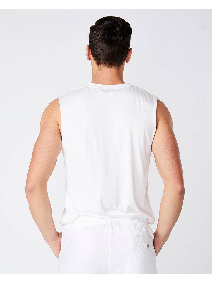 Blanc Chemise Muscle en bambou en vente sur Faire2