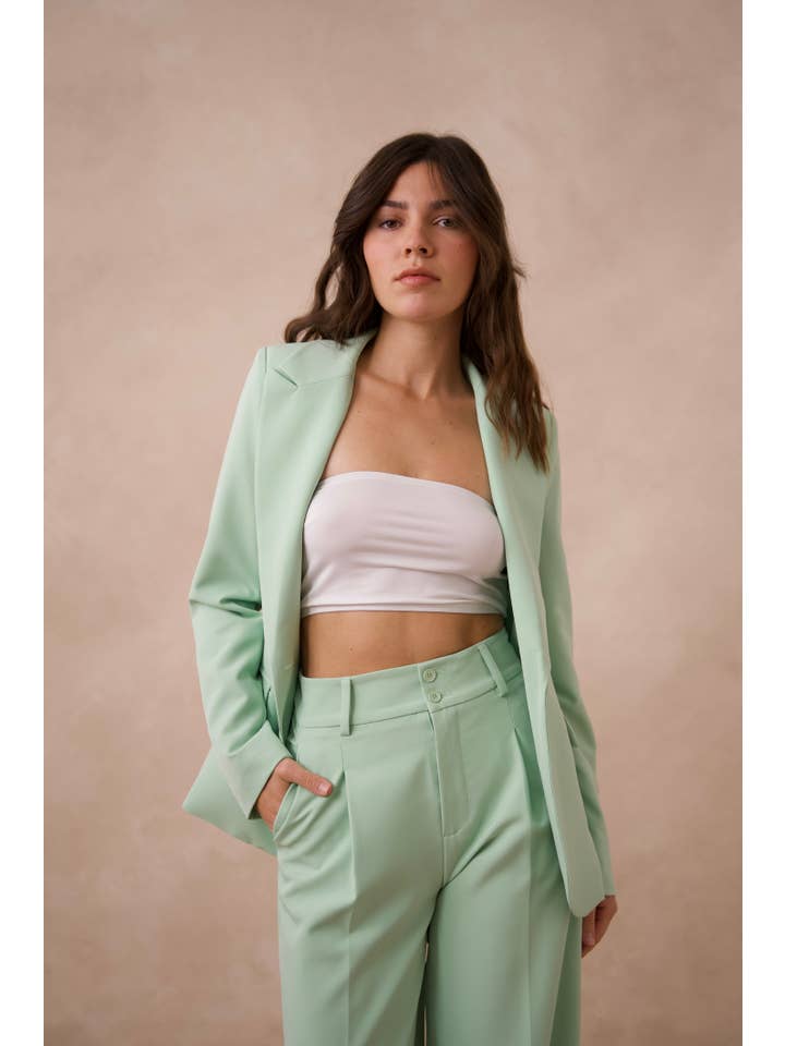 Attentif Paris - Vendita all'ingrosso Giacca elegante - Donna - Giacca aderente con bottone singolo, semplice - Collezione Timeless12