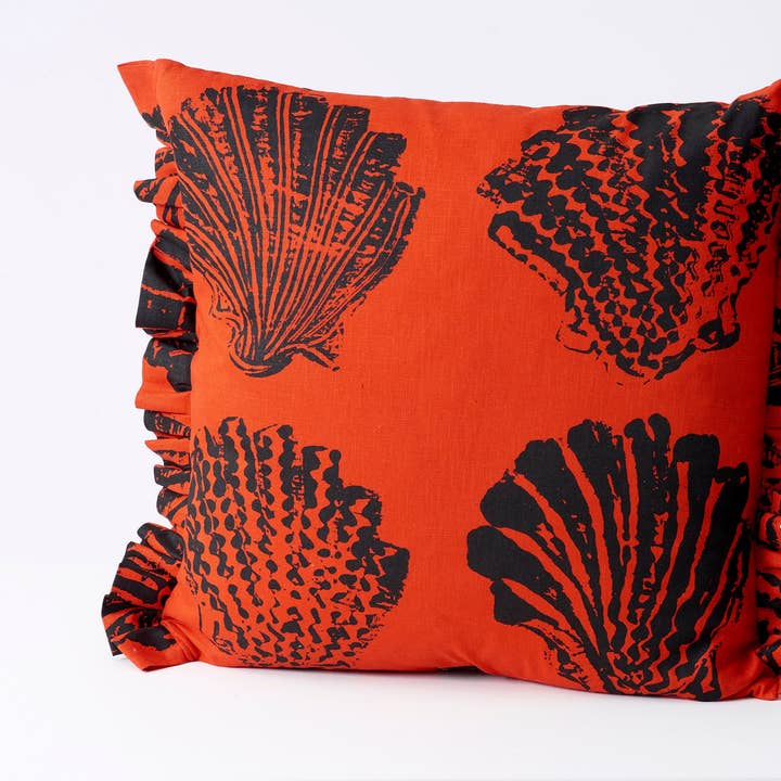 Pilgrim Cushion | Tangerine for wholesale by Stoff Studios