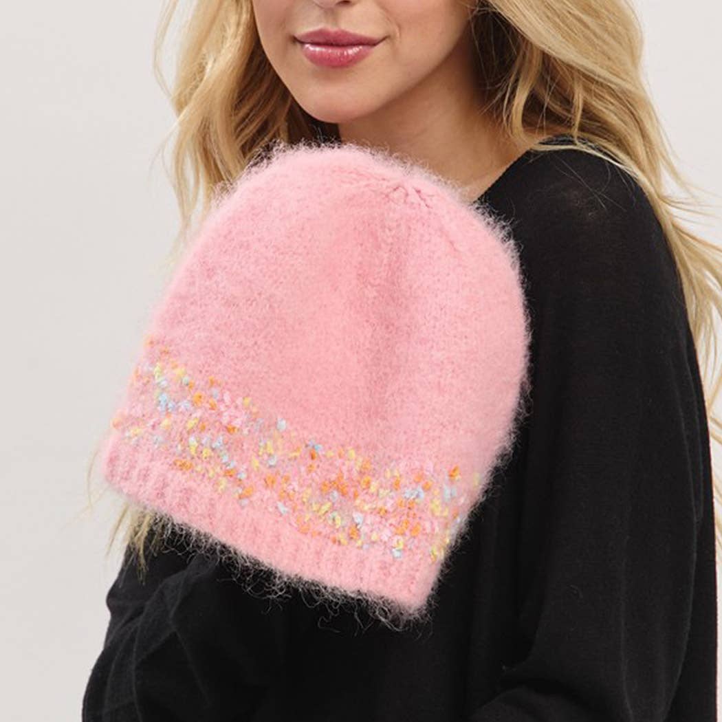 3AM BY H&D ACCESSORIES - Venta al por mayor Gorro de lana - Mujer - Gorro Sólido de Confeti12