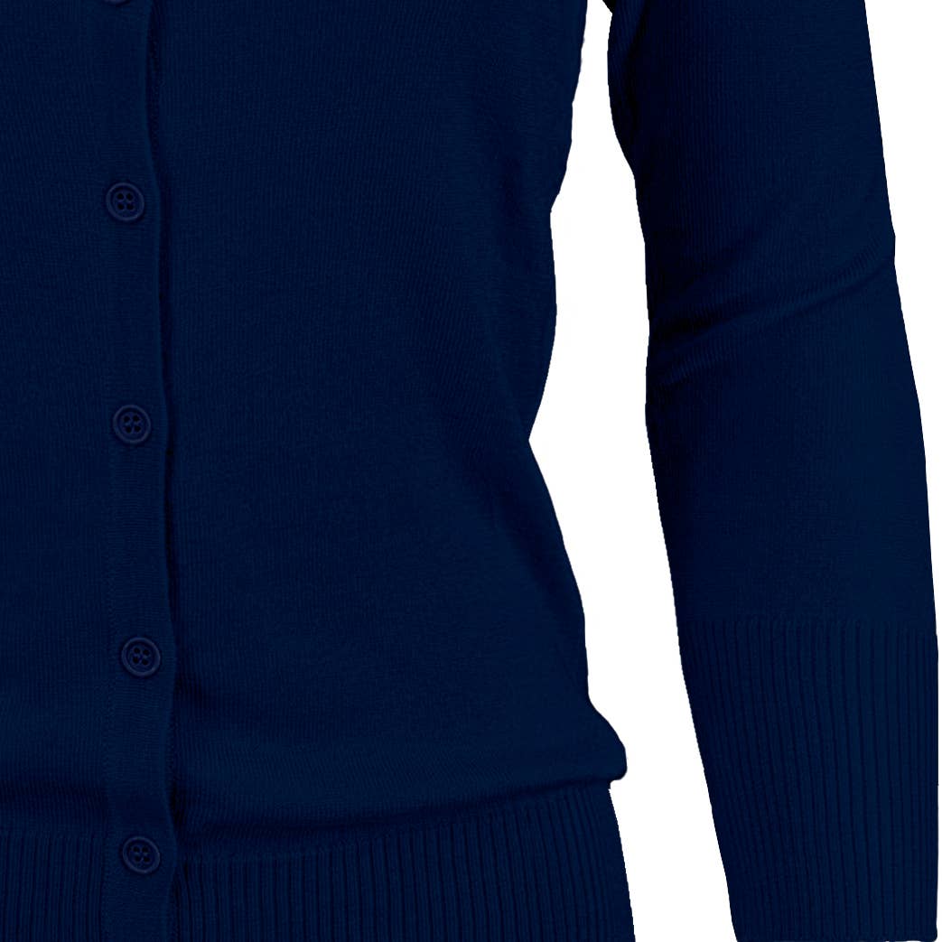 Mak - Wholesale Cardigan - Women's - 3/4 Sleeve Crewneck Plus Size Knit Cardigan Sweater CO079PL45