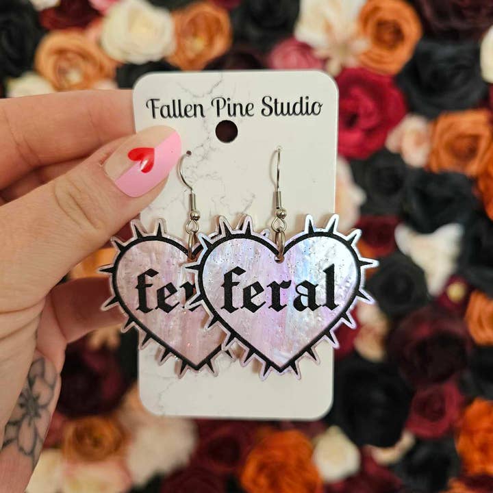 Fallen Pine Studio - Wholesale Dangle Earrings - Feral Hearts