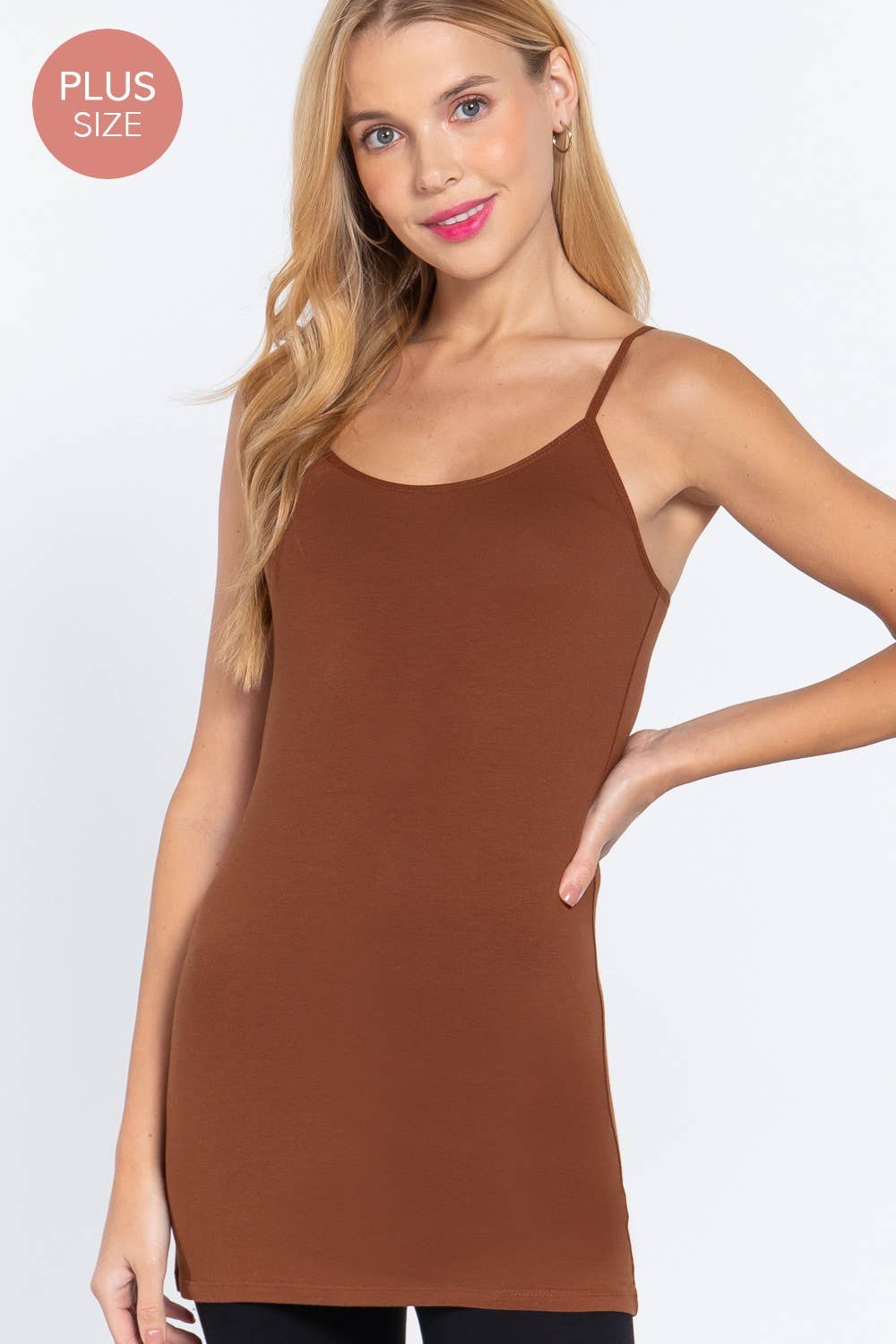 Vanilla Monkey - Vente Caraco – femme - Camisole basique à bretelles spaghetti réglables - 2XL8