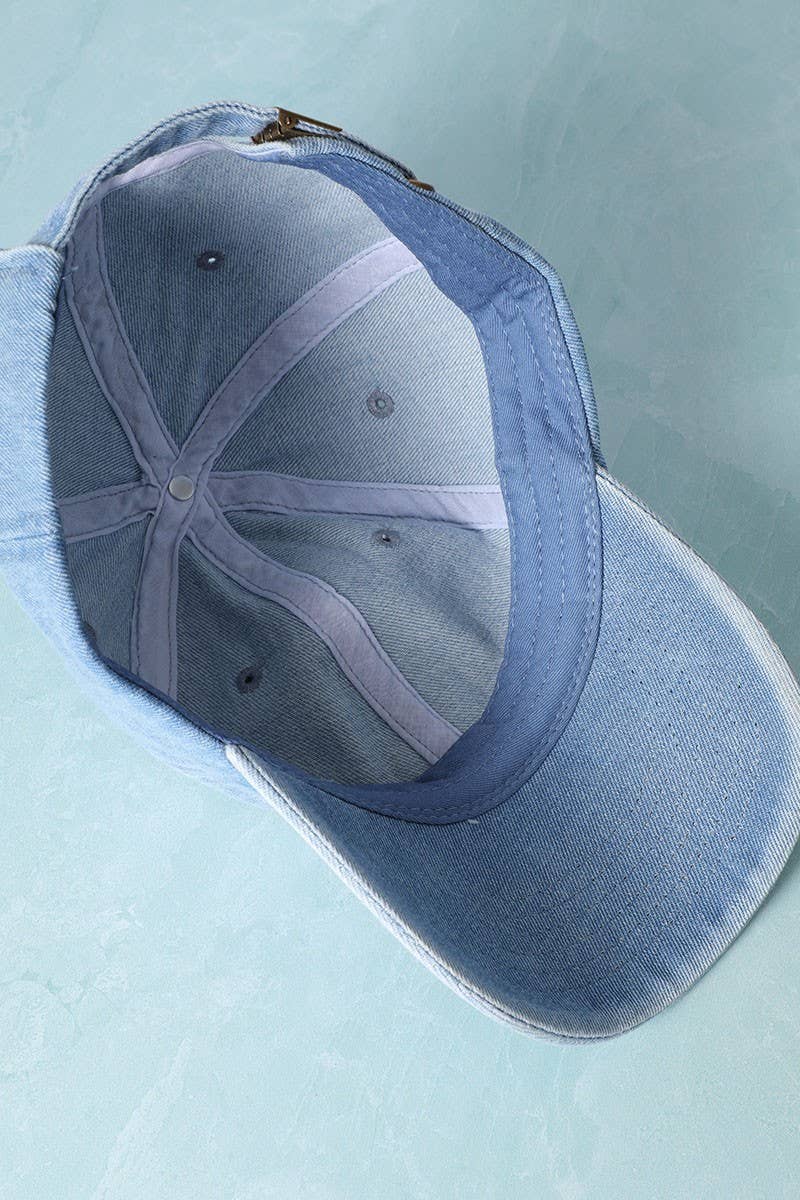 Fashion City - Vente Casquette de baseball – unisexe - Casquette dad hat en denim uni5