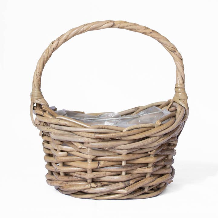 Traditional Rattan Flower Girl Basket for wholesale by Basketly