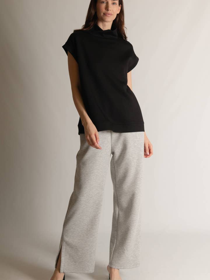 P. CILL - Wholesale Knit Top - Women's - P. CILL Butter Modal Mock Neck Capped Sleeve Top5