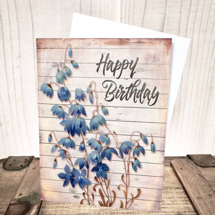 Bluebells Birthday Card for wholesale by Yesterday's Best