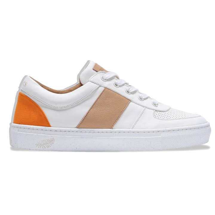 Ethical White Leather Sneaker voor Heren - Exotic - Wibes voor wholesale door Wibes